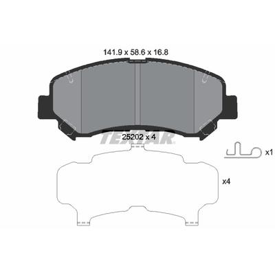 TEXTAR Bremsbelagsatz, Scheibenbremse 2520201 für NISSAN Suzuki VENUCIA