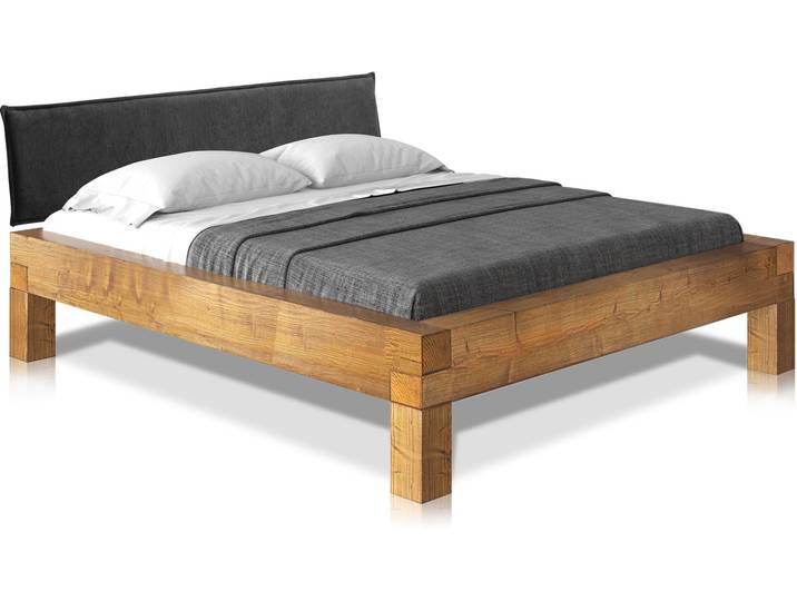 CURBY 4-Fuß-Balkenbett mit Polsterkopfteil, Material