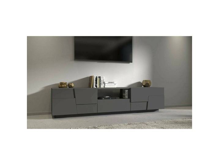 Meuble TV Dcortinovi - Dmora - Mélamine - Anthracite 220x51h46 cm
