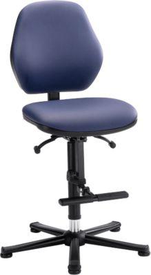 Labordrehstuhl LEANOS 9131, Kunstleder, blau
