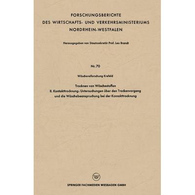 Trocknen von Wäschestoffen, Taschenbuch von , VS Verlag für Sozialwissenschaften, 978-3-663-12806-9
