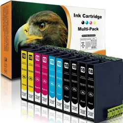 D&C REAL 10 Druckerpatronen Set Tinte für Epson Expression Home XP Drucker. Ersetzt Epson 18XL
