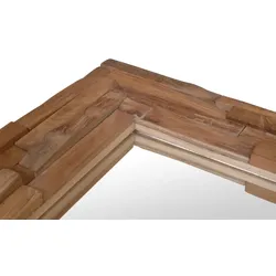 vidaXL Dekorativer Spiegel Teak : Farbe - Quadratisch, Größe - 60 x 60 cm
