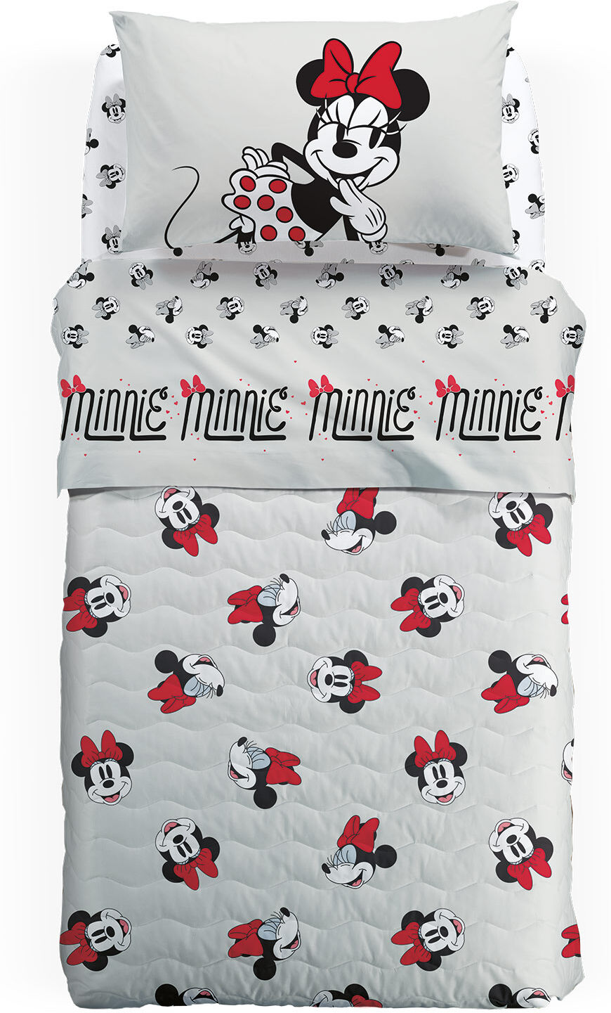 Copriletto Trapuntato in Cotone Minnie Retro' Singolo Warner Bros Ragazza Caleffi
