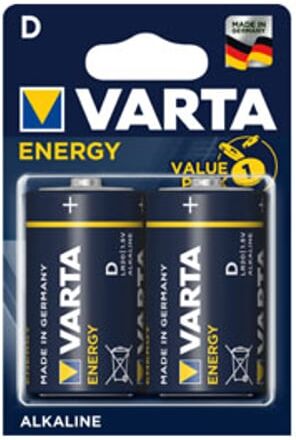 Varta Energy D/LR20/MN1300   Pilhas Alcalinas   2 unidades