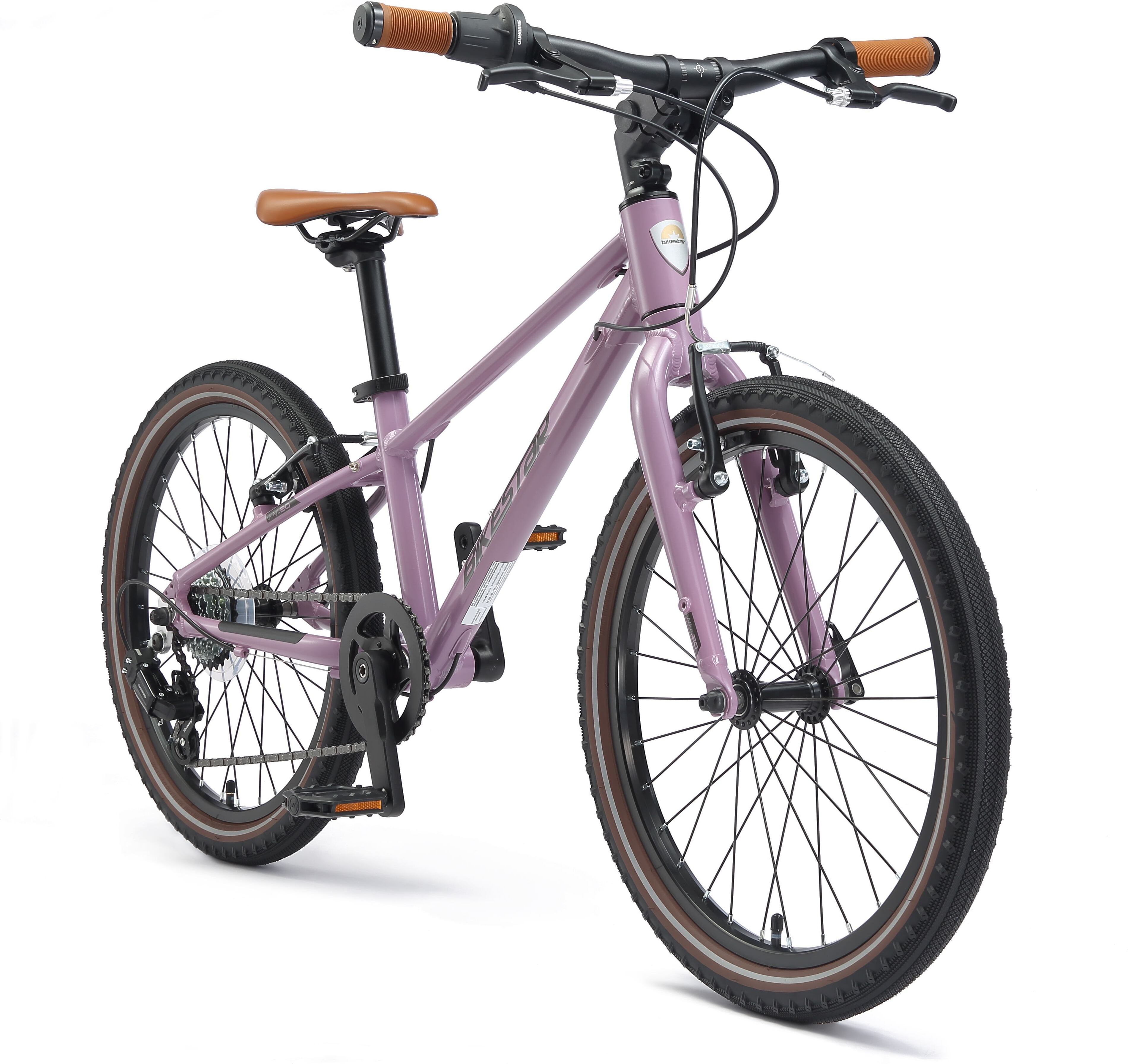 BIKESTAR Leichtgewicht 8kg Kinder Fahrrad Aluminium ab 6 Jahre | 20 Zoll 7 Gang Shimano | Lila