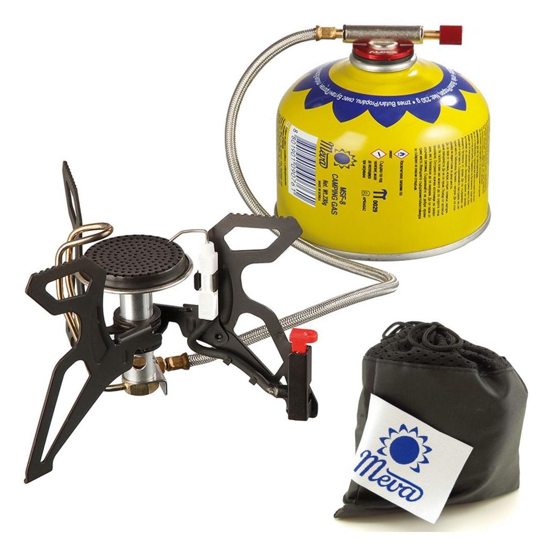 Meva Touristenkocher mit Gasheizung und Piezozünder SPIDER PRO 3kW (1713860031)