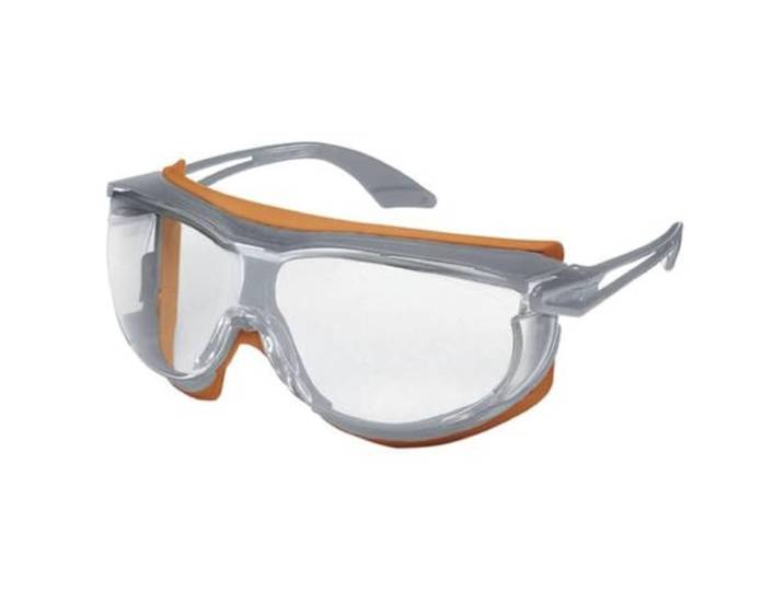 Uvex 9175275 veiligheidsbril, Sky Guard, transparant, grijs/oranje