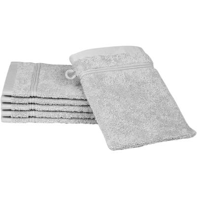 Waschhandschuh ROSS "Rubin", grau (granit), B:16cm L:22cm, Baumwolle, Waschlappen, 100% Baumwolle
