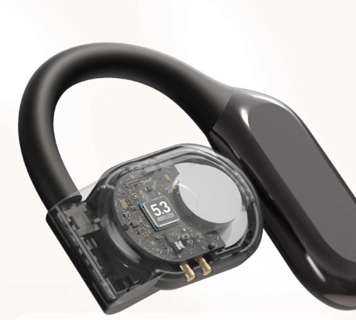 INF M62 offene Knochenschall-Bluetooth-Kopfhörer mit Drahtlos 5.3 und bis zu 8 Stunden Nutzung Schwarz