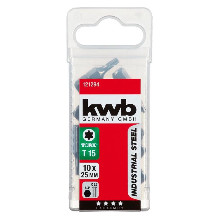 kwb INDUSTRIAL STEEL Bits, 25 mm, T 20 (Sechskant (hexagonal)) (121295)