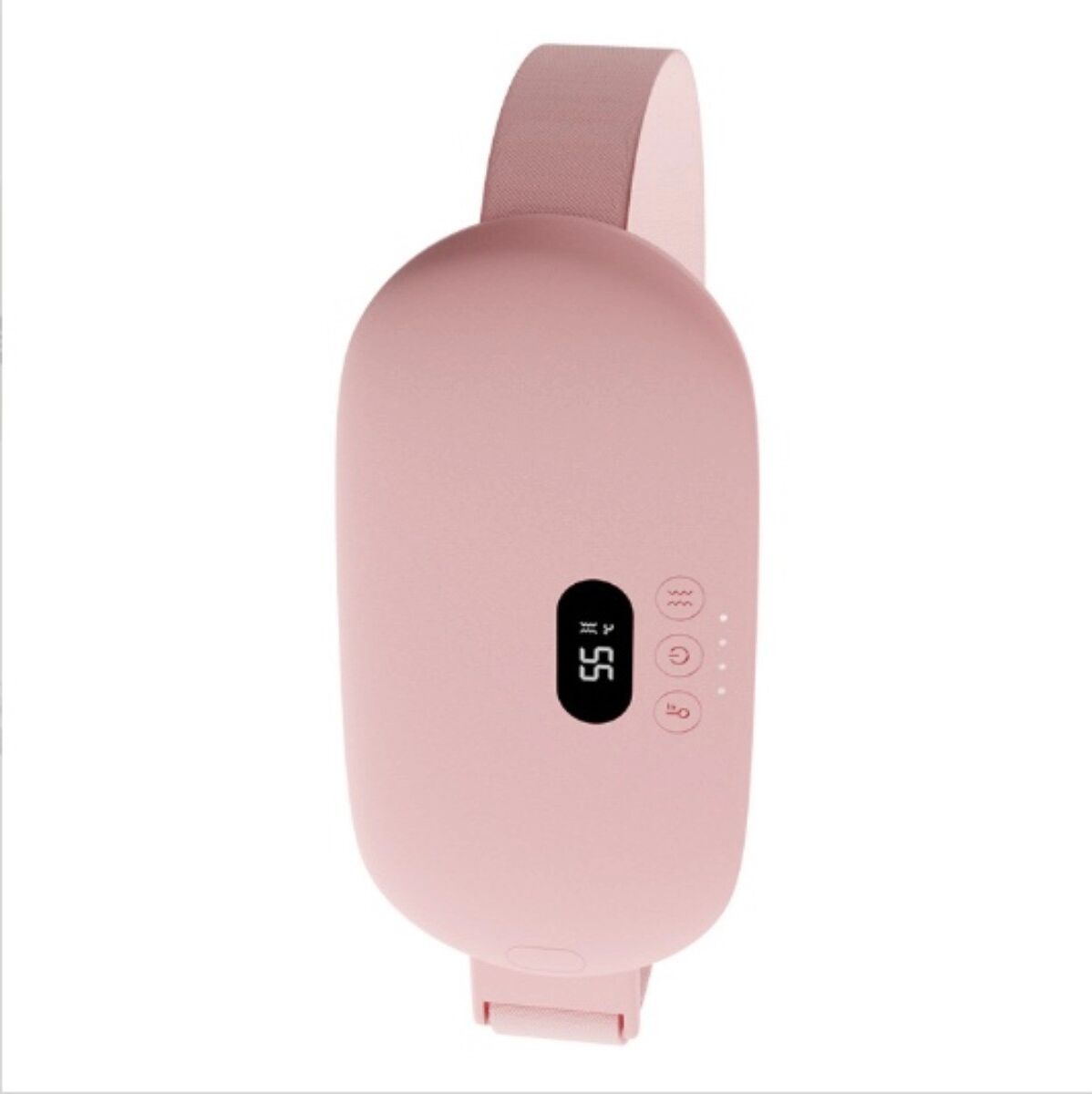 INF Ceinture chauffante et massante intelligente pour taille avec 5 niveaux de température, massage par vibration et écran Rose