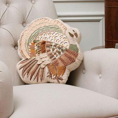 C & F Enterprises Inc Turkey Shaped Decorative Pillow Natural , Natural