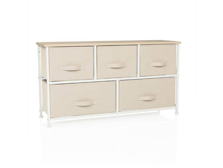 Commode - hjh LIVING - FOLDAR - Beige - Tissu