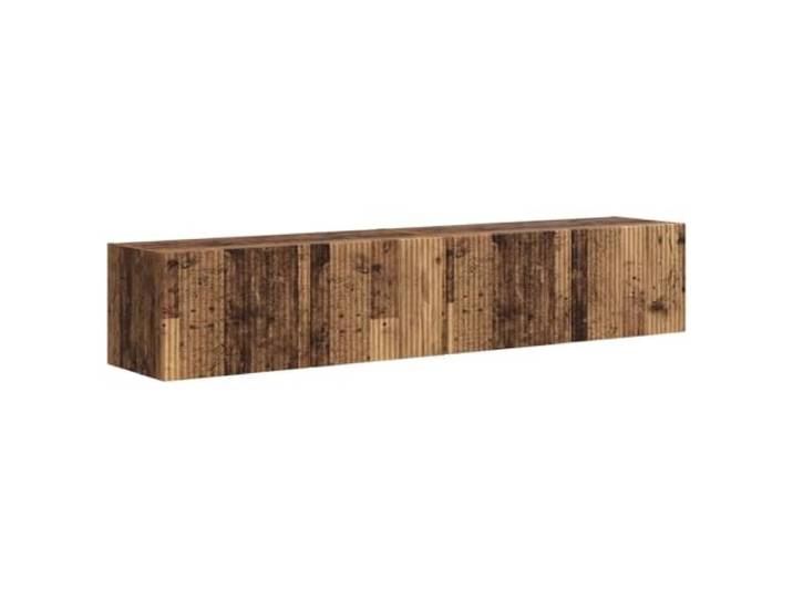 Moderne TV-Möbel mit Regalen und Drehtüren, 78,5 x 31 x 29,5 cm, Holz, Antikholz, 2 Stück, 02_0054914