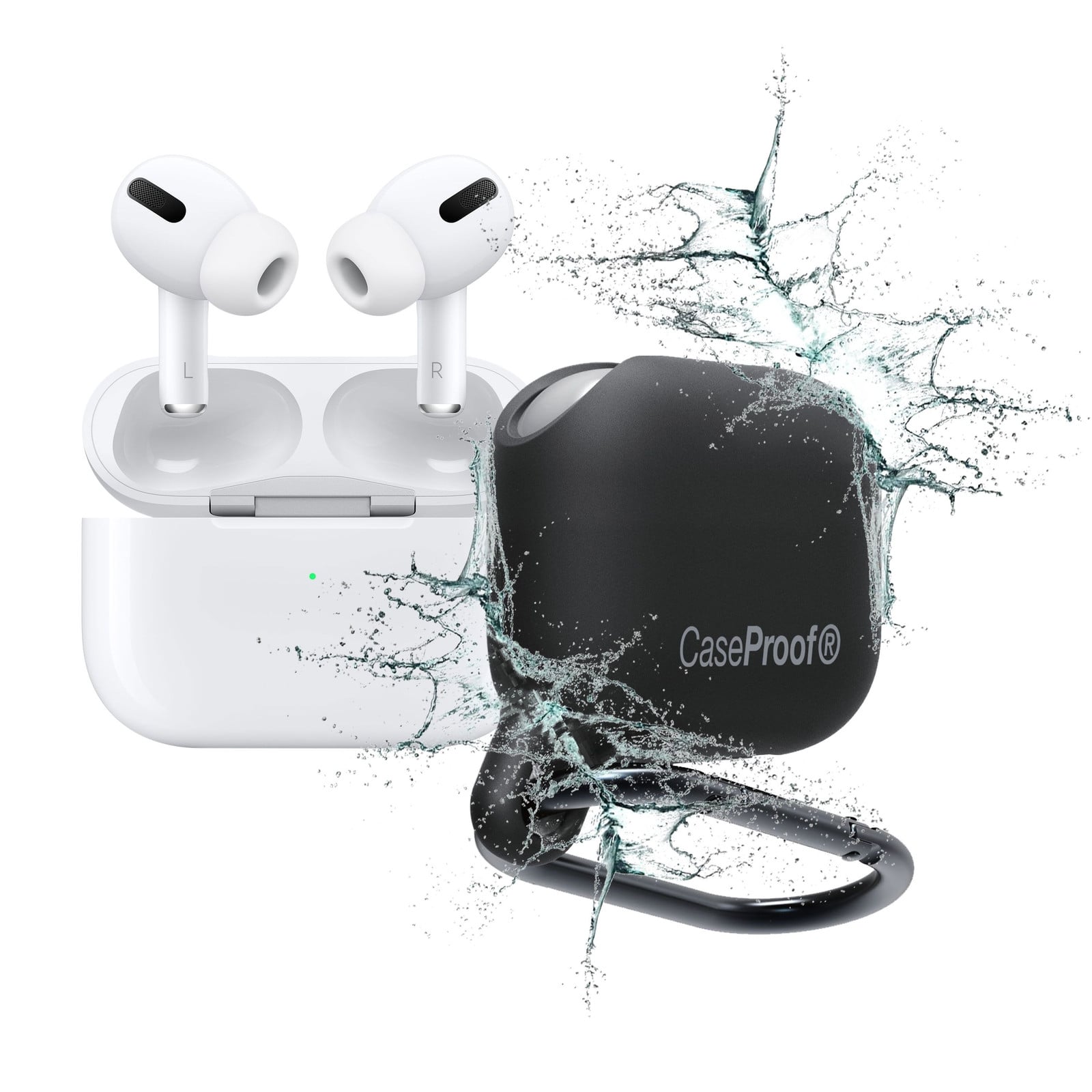 CaseProof Waterdichte hoes voor Apple AirPods Pro, zwart