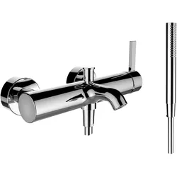 LAUFEN Kartell Einhebel-Wannenmischer, Aufputz, Komplettset, 0041411, H3213370041411, Farbe: Chrom