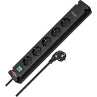 Bremounta Steckdosenleiste 5-fach, 2x USB-C schwarz, 3 Meter Kabel, 2x USB, mit Sicherheitsschalter