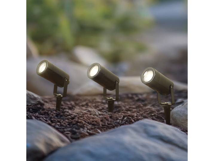 Thorgal Lampe de Jardin w/Lance Ø6 3pcs Noir - Lindby - Terrasse - Moderne - Plastique - À ampoule unique