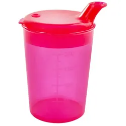 Medi-Inn Schnabelbecher Schnabeltasse Trinkbecher 250 ml rot / Öffnung: 8x4 mm