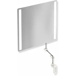 HEWI LED-Kippspiegel basic Serie 801, 599x540mm, Reinweiß