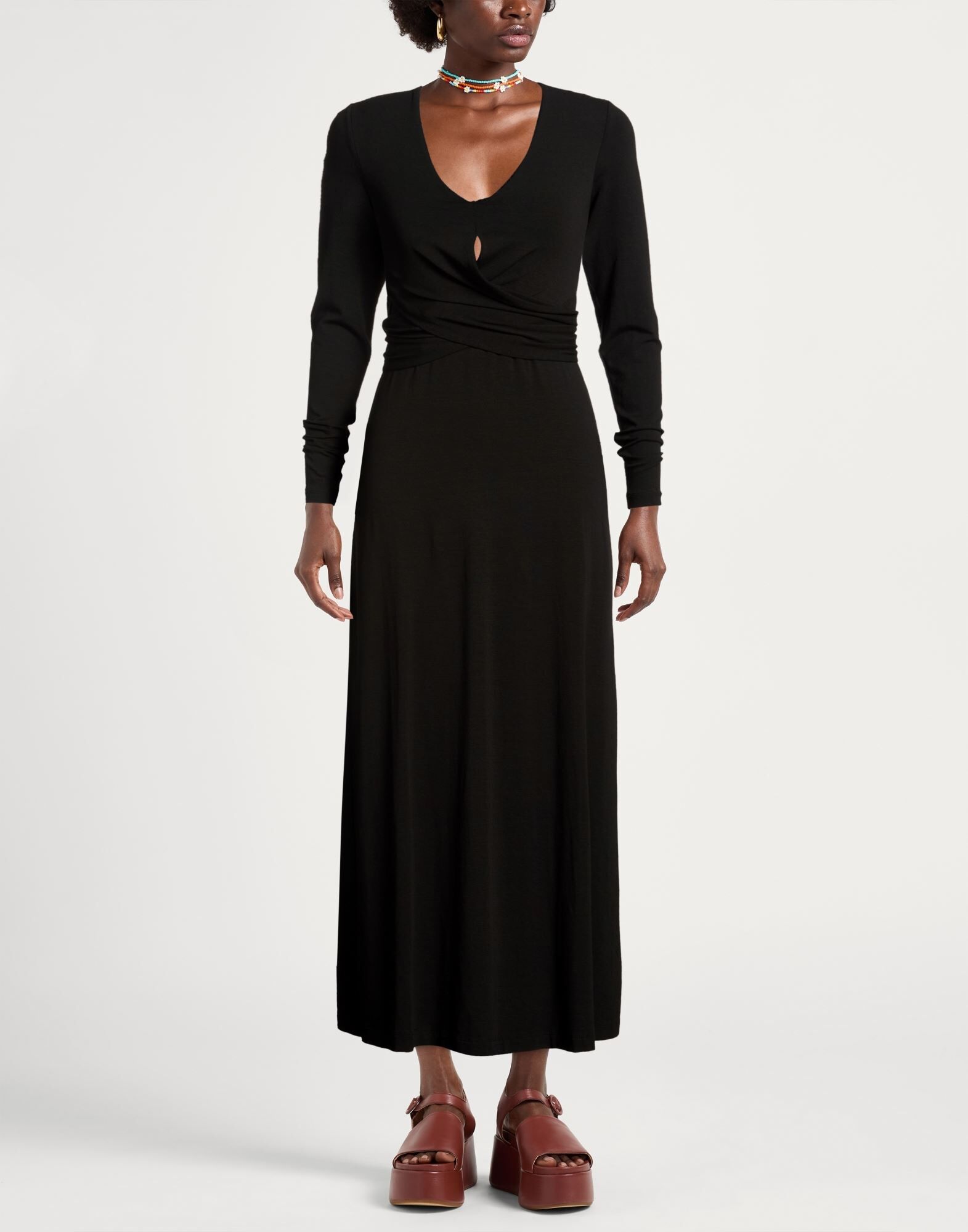 Ottod'Ame Vestido largo Mujer Negro 30,36,38,40,42 Mujer