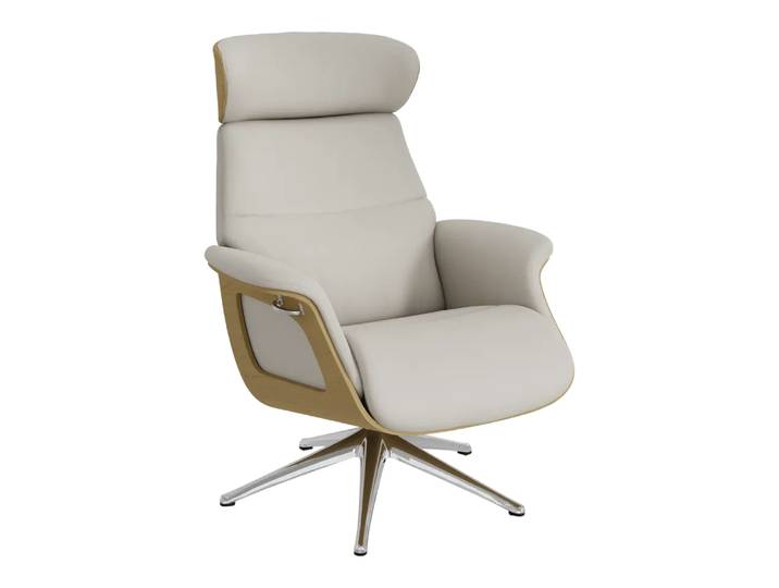 Sessel Fashion Clement, Flexlux, savoy off white, Leder