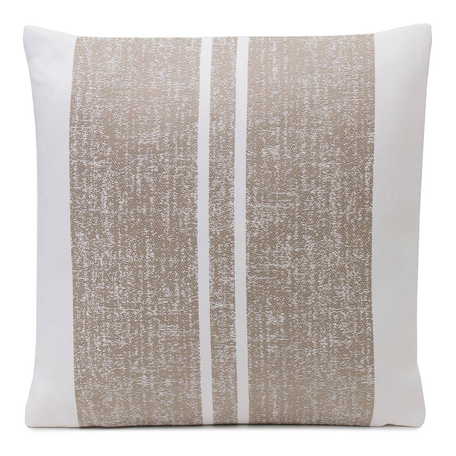 home24 Kussensloop Java bruin/beige gestreept mixweefsel 40 x 40 cm