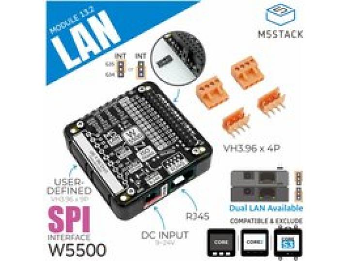 M5Stack officiële LAN-module 13.2 (W5500)