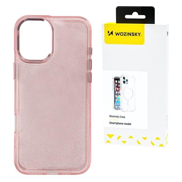 Wozinsky Glitter Case for Samsung Galaxy S25+ - Pink with Glitter (Samsung Galaxy S25+) (Wozinsky Glitter Case Samsung Galaxy S25+ Pink)