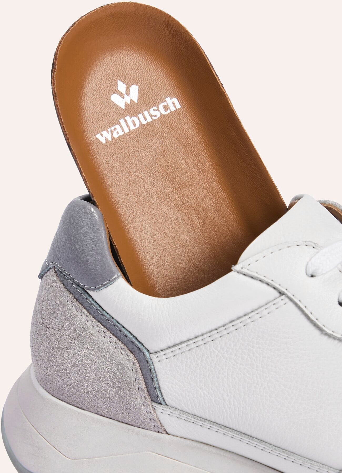 Walbusch Leder Sneaker, noch offen: Größenlauf, Farbe Weiß, 43, hochwertiges Leder herausnehmbare Decksohle Herren