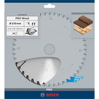 PRO Wood Kreissägeblatt, Ø 210mm, 36Z Bohrung 30mm, für Handkreissägen