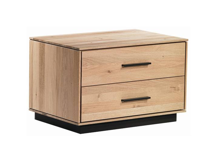 Valdera Nachttisch, Eichefarben, Holz, Eiche, massiv,massiv,massiv, 2 Schublade(n) Schubladen, 65x42x44 cm, Goldenes M, Typenauswahl, individuell planbar, Schlafzimmer, Nachttische