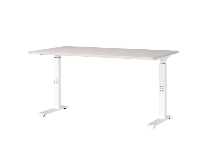 Bureau réglable Downey 140cm Gris/Gris clair/Blanc