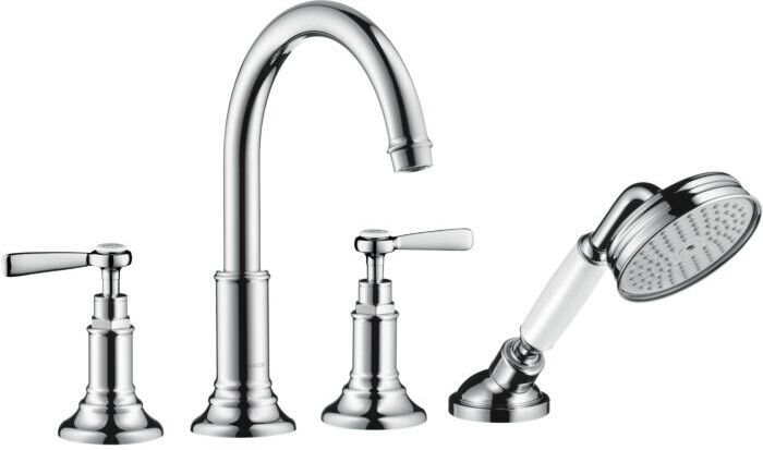 Hansgrohe Axor Montreux Wannenarmatur 16550000 chrom, Hebelgriffe, 4 Locharmatur