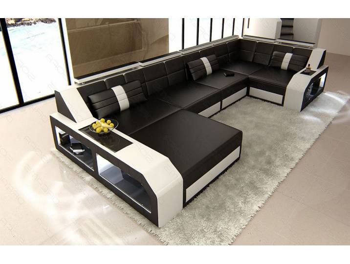 Leder Couch Arezzo U-Form