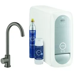 Grohe Blue Home Spültisch-Einhebelmischer 31498AL1 hard graphite gebürstet, Mono-Starter Kit