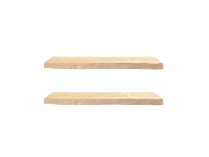 Étagère murale sapin massif beige 2 étagères 120x20 cm