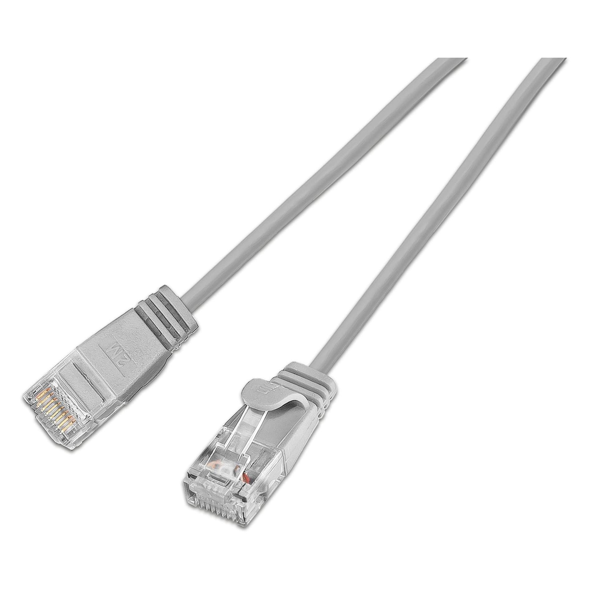SLIM Slimpatchkabel RJ-45 - RJ-45, Cat 6A, U/UTP, 0.5 m, Grau (U/UTP, CAT6a, 0.50 m) (SLIM-L-UU-K6A 0.5)