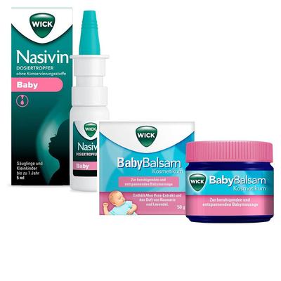 Wick BabyBalsam + Nasivin Dosiertropfer oK Baby 0,1 mg/ml NTR 1 St