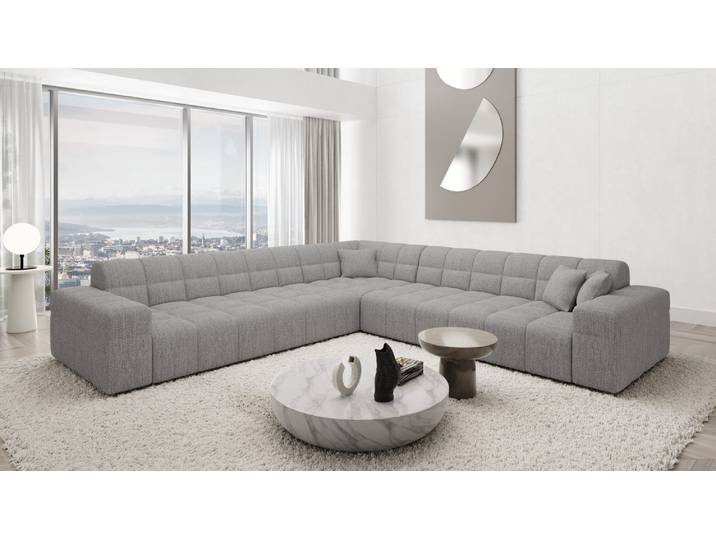 Couch Ibiza L-Form in Stoff