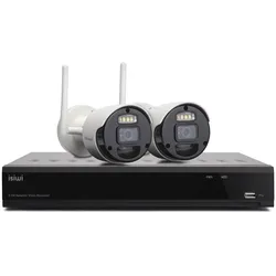 Isiwi Connect S2 Spherical IP-Sicherheitskamera für den Innen- und Aussenbereich an der Decke/Wand, Netzwerkkamera, Schwarz, Weiss