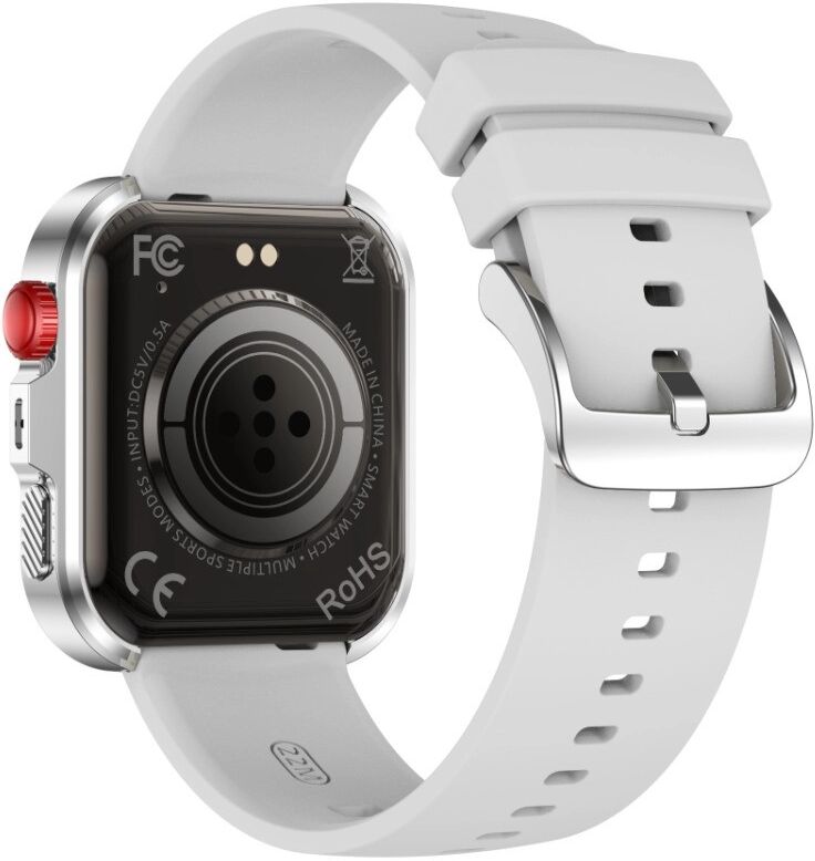 INF 1,82-Zoll-Smartwatch mit Bluetooth-Anrufen, KI-Sprachassistent und über 100 Sportmodi Weiß