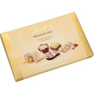 Lindt Pralinen Pralinés Hell, 20 Stück, 10 verschiedene Sorten, mit Alkohol, 200 g