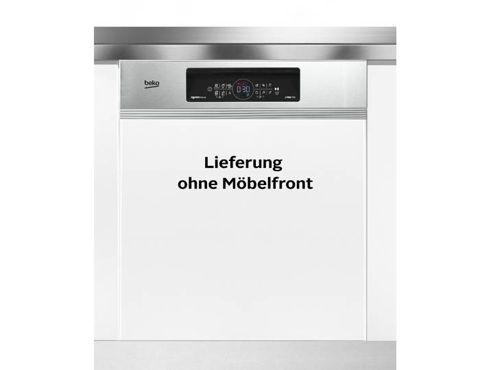 BEKO teilintegrierbarer Geschirrspüler BDSN36462XP , Energieeffizienz: A, weiß (edelstahl), B:59,8cm H:81,8cm T:57cm, Geschirrspüler, Sehr geräuscharm mit einer Lautstärke von bis zu 38 dB, teilintegrierbarer Geschirrspüler