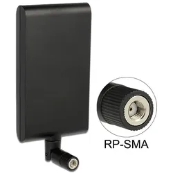 DELOCK WLAN ac/a/b/g/n Antenne, RP-SMA 7.5-10dBi direktional schwarz