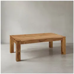 KADIMA DESIGN Rustikaler Couchtisch NAKO: Massivholz, quadratisch, handgefertigt, pflegeleicht.