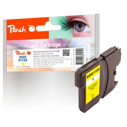 Peach Tintenpatrone gelb kompatibel zu Brother LC-980Y, LC-1100Y