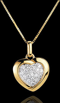 Edenly AnhÃ¤nger Sweet Heart in Gelbgold - 18 Diamanten