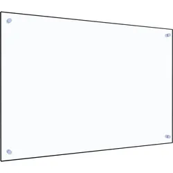 DELUKE® Küchenrückwand Glas - 90x60cm Transparent Wandverklediung Küche Wandschutz Spritzschutz Herdspritzschutz Glasplatte Rückwandküche Küchenwand